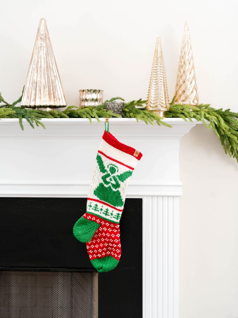 Heirloom Angel Christmas Stocking