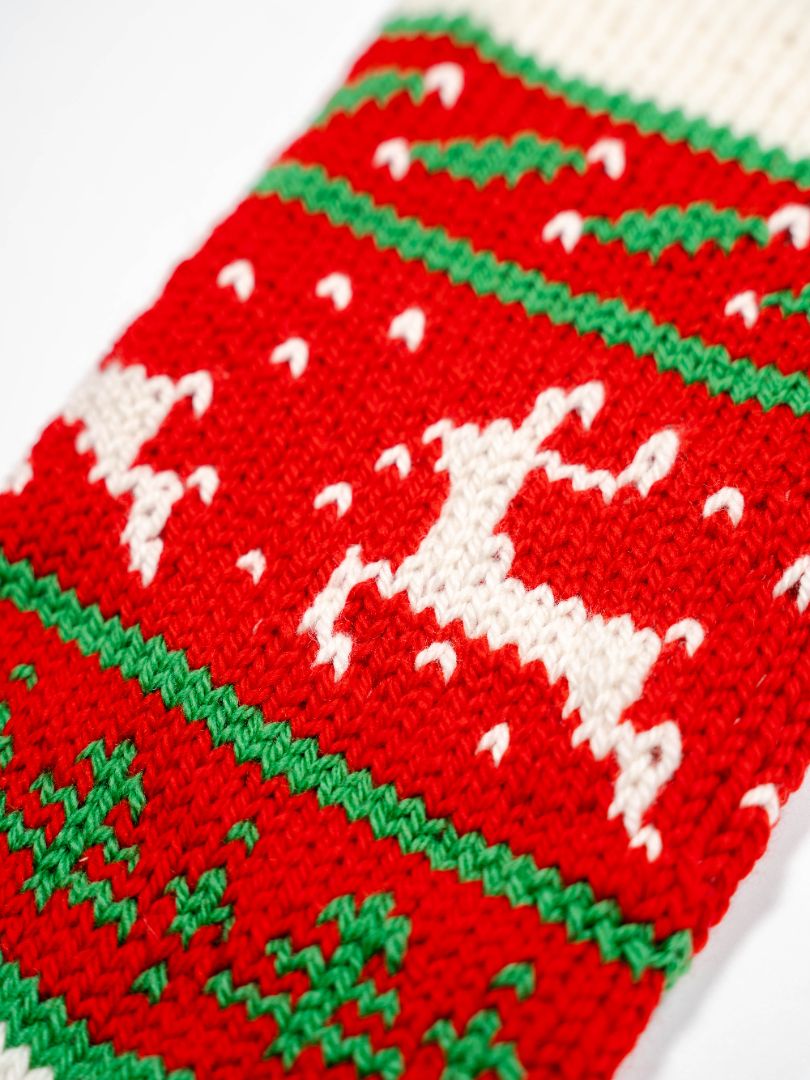 Heirloom Dancing Deer Christmas Stocking