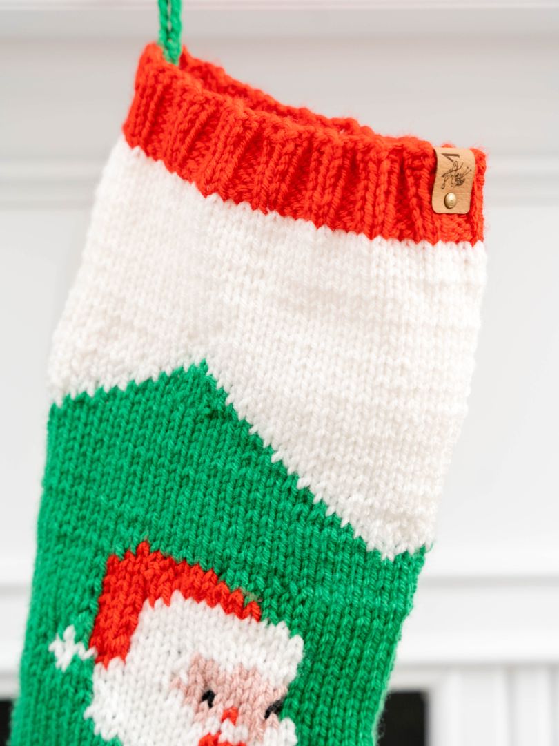 Traditional Santa and Candy Cane Christmas Stocking