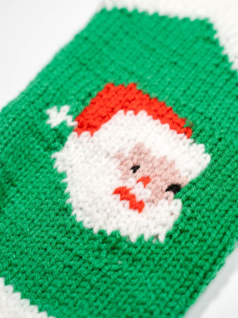 Traditional Santa and Candy Cane Christmas Stocking