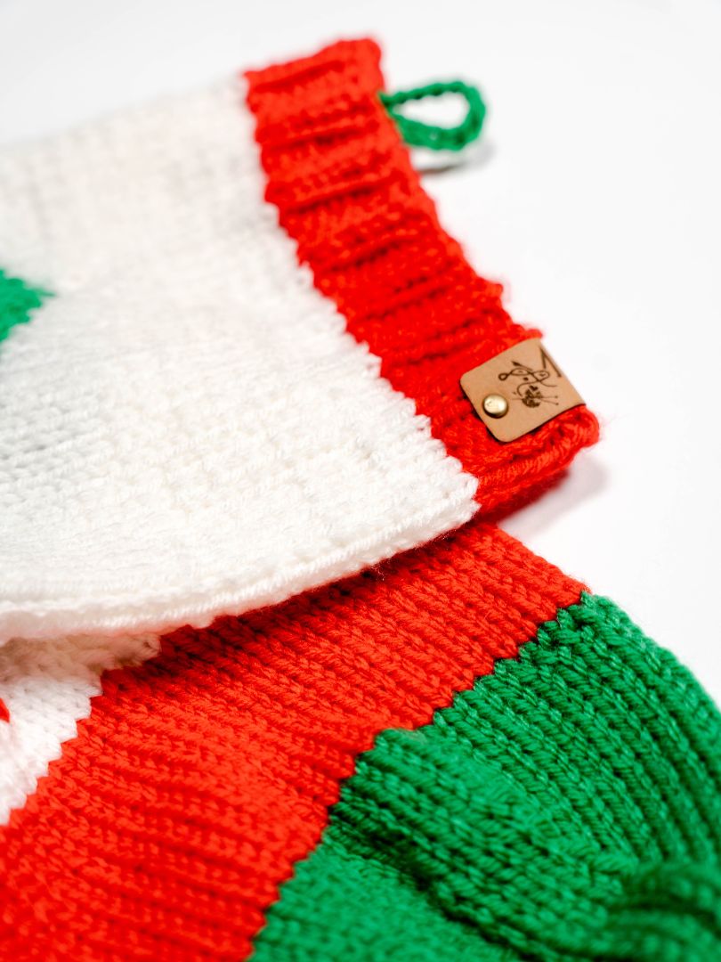 Traditional Santa and Candy Cane Christmas Stocking