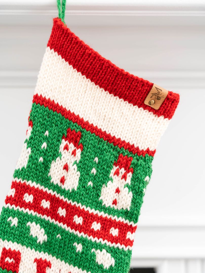 Heirloom Train Christmas Stocking