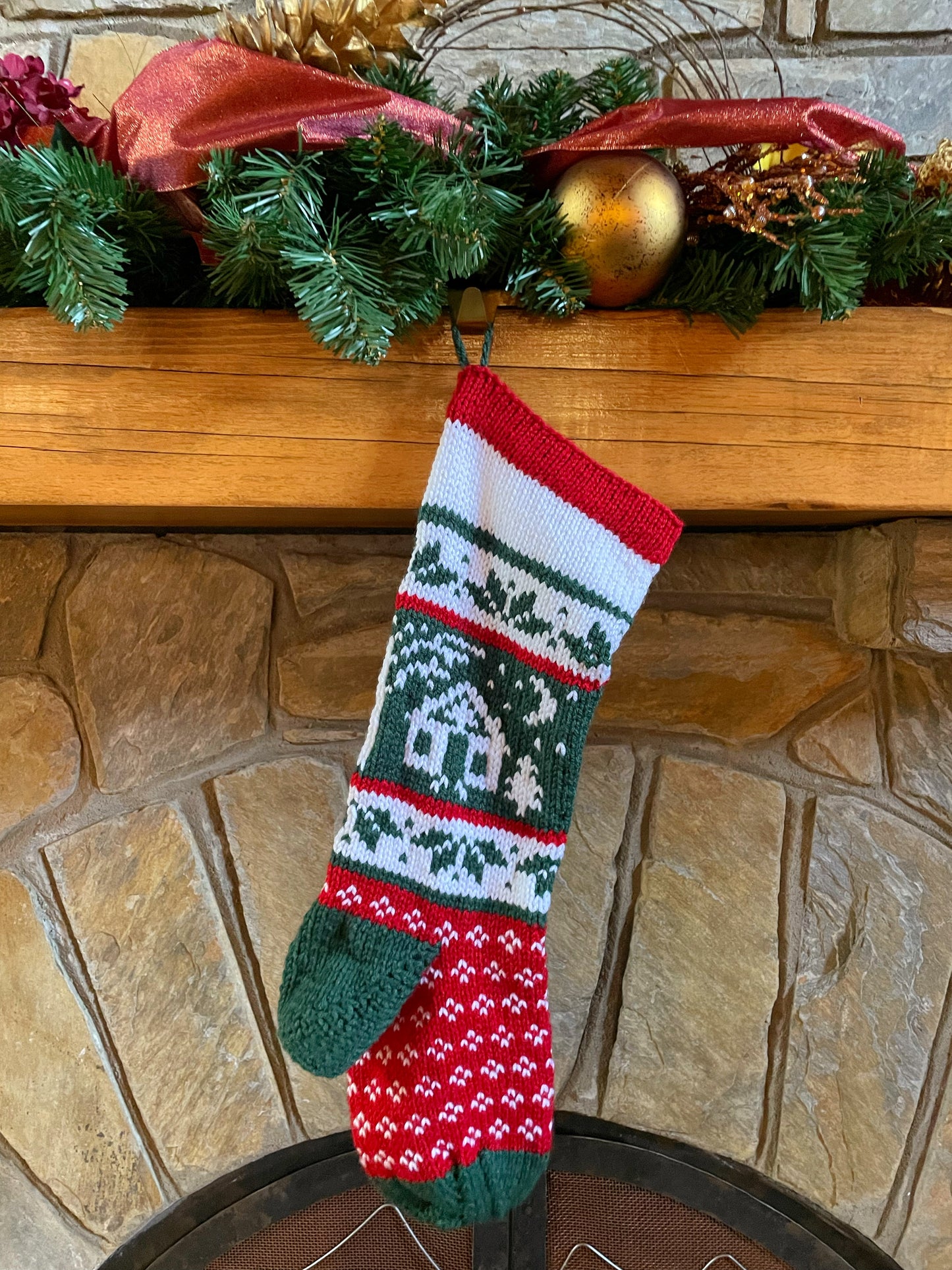 Heirloom Cabin Christmas Stocking - Discontinued Material