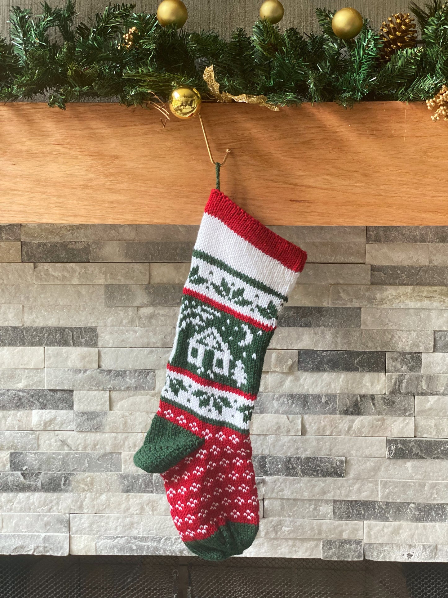 Heirloom Cabin Christmas Stocking - Discontinued Material