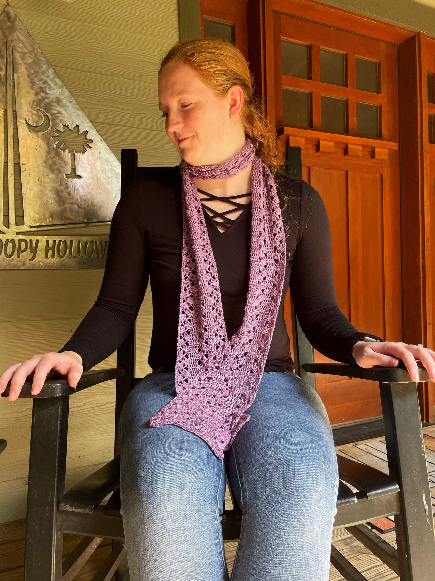 Rustic Lace Scarf | Merino Wool