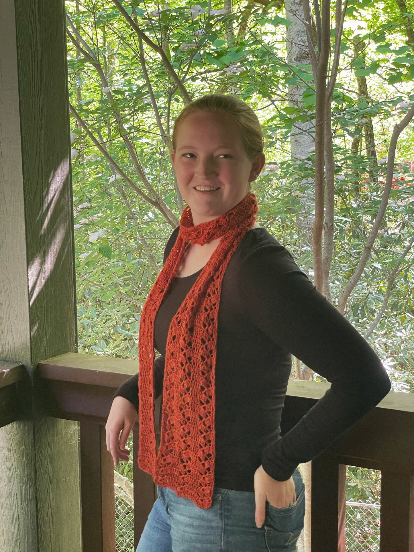 Rustic Lace Scarf | Merino Wool