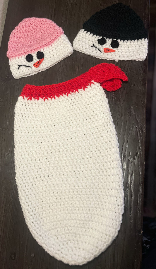 Newborn Snowman Swaddle