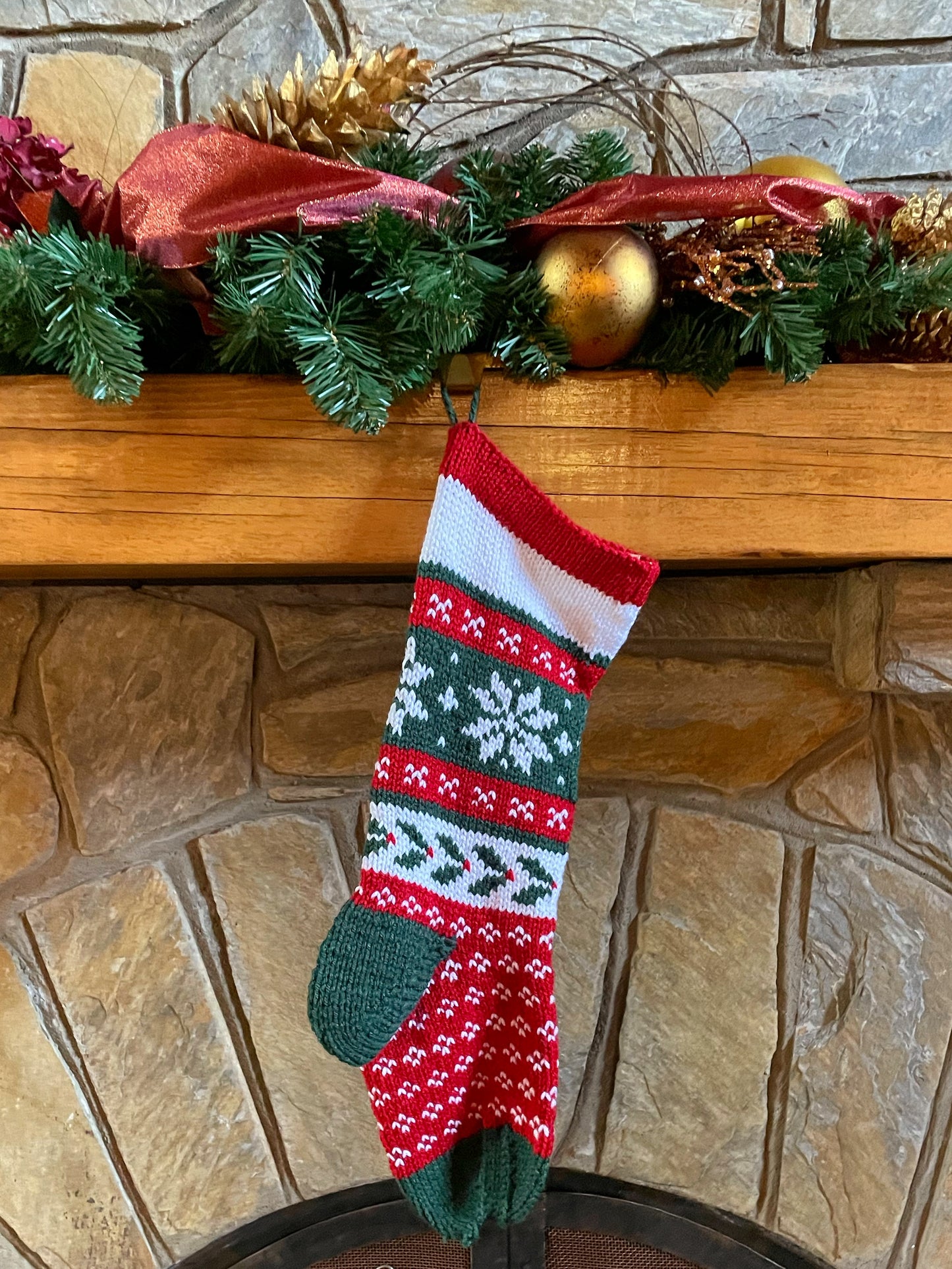 Heirloom Holly Christmas Stocking - Discontinued Material