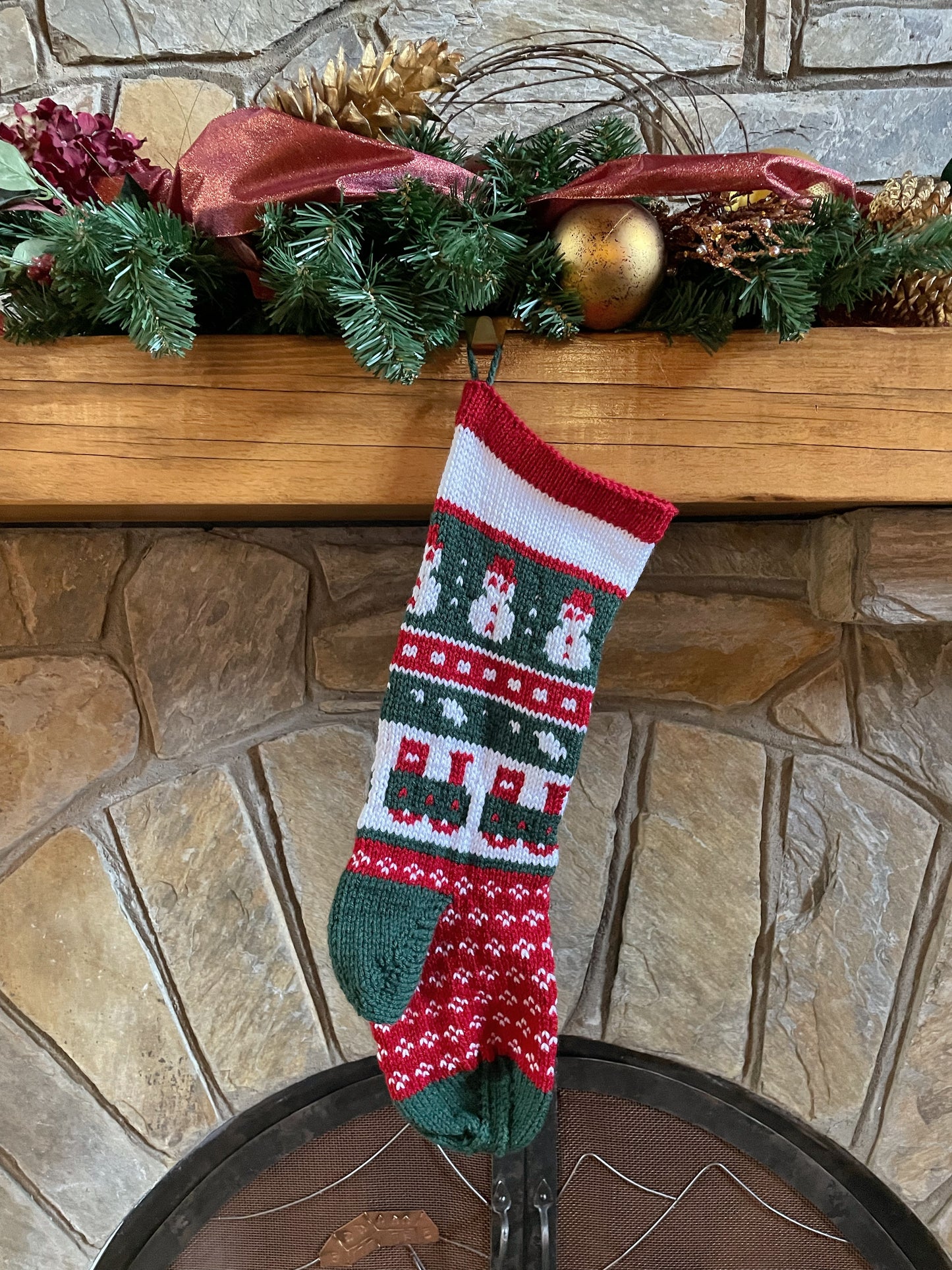 Heirloom Train Christmas Stocking - Discontinued Material